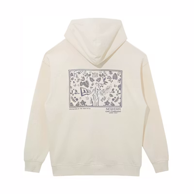 New Era Ivory White Unisex Letter Hoodie Sweatshirt Jacket 13038748