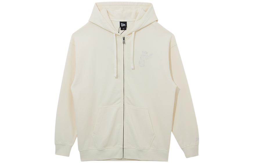 Lookbook New Era 象牙白中性字母連帽衛衣外套 13038748
