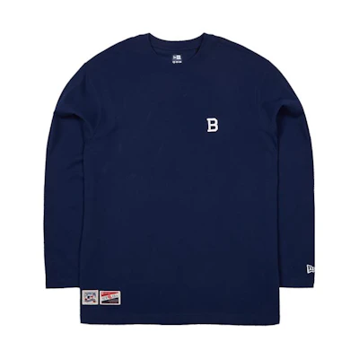 New Era Knit Pullover Crewneck Sweatshirt Letter Logo Blue Unisex 13546454