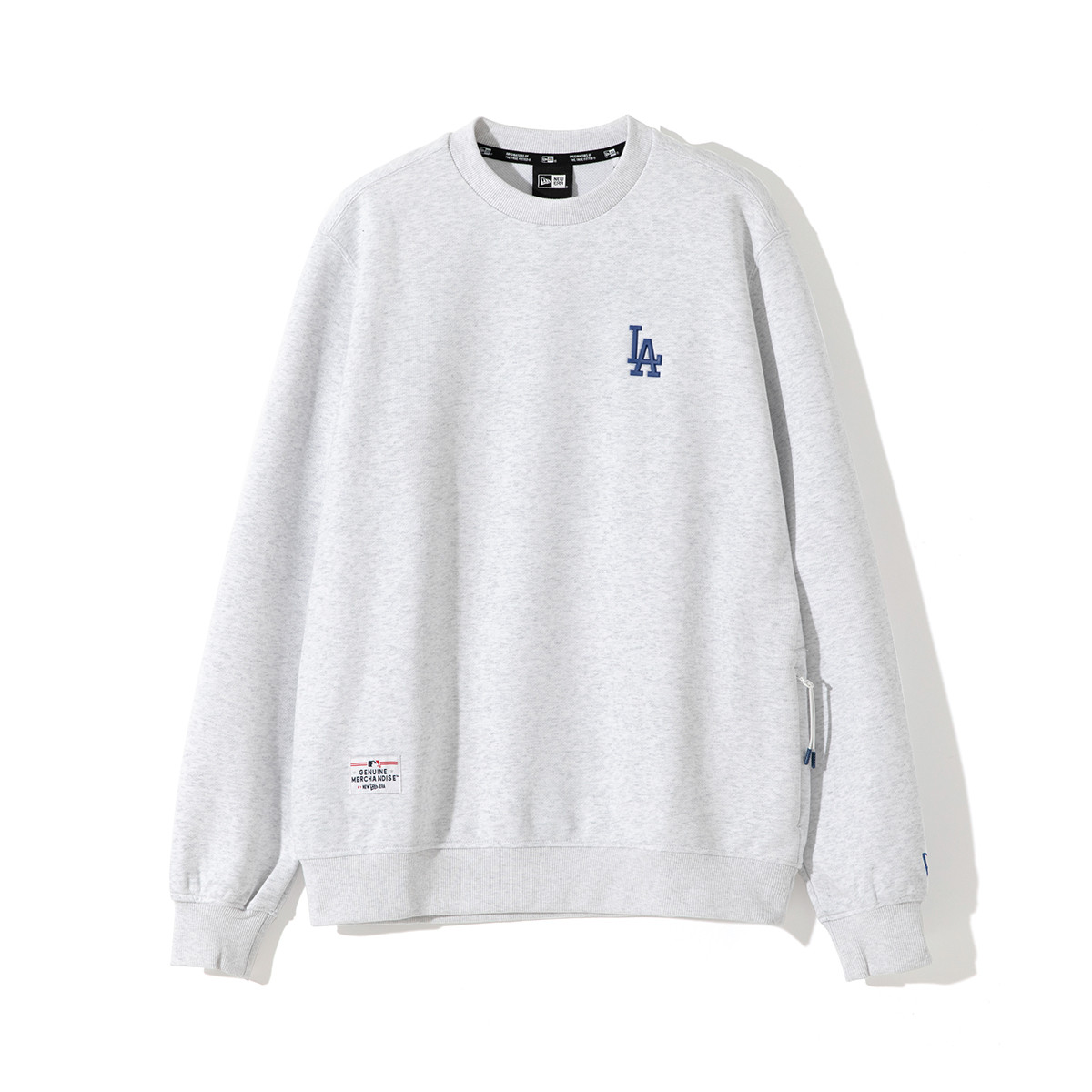 New Era LA Dodgers Logo Crewneck Sweatshirt Men’s Gray White 12544743