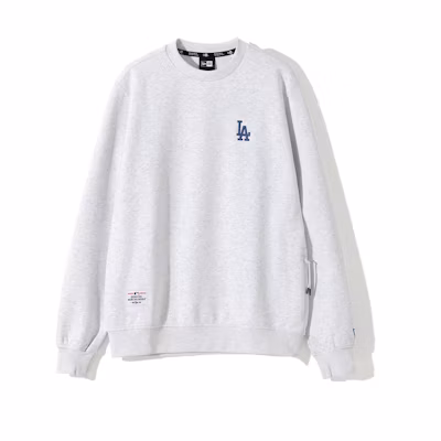New Era LA Dodgers Logo Crewneck Sweatshirt Men’s Gray White 12544743