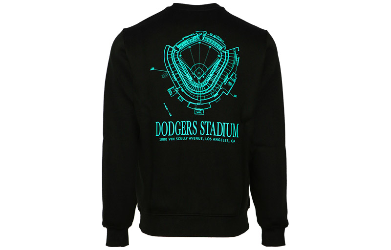 New Era LA Graphic Print Crewneck Sweatshirt Unisex Black 12557997