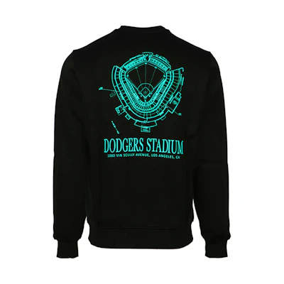 New Era LA Graphic Print Crewneck Sweatshirt Unisex Black 12557997