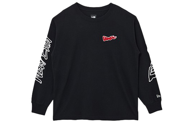 New Era Letter Cartoon Graphic Pullover Crewneck Sweatshirt Unisex 13038773