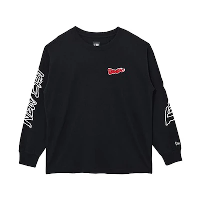 New Era Letter Cartoon Graphic Pullover Crewneck Sweatshirt Unisex 13038773