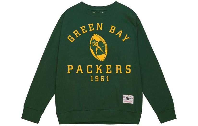 New Era Letter Crewneck Unisex Pullover Sweatshirt Green 12581728