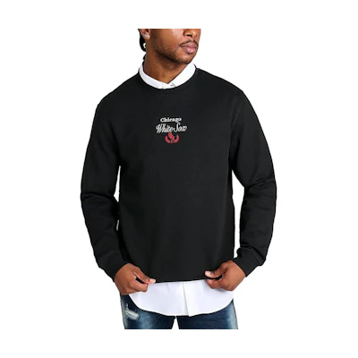 New Era Letter Graphic Crewneck Pullover Sweatshirt Black 60430735-100