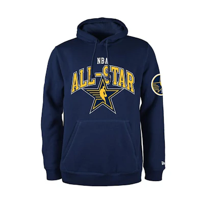 New Era Letter Hoodie Unisex Navy Blue Long Sleeve 13957100