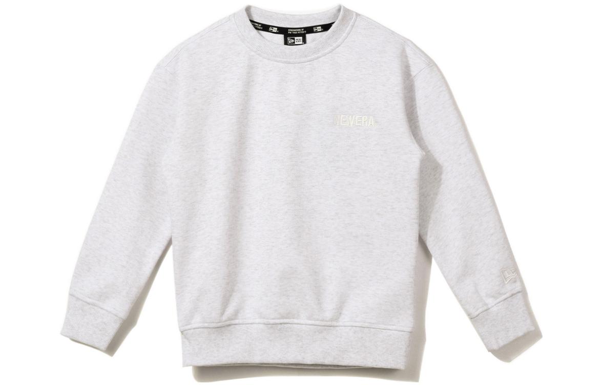 New Era Letter Logo Crewneck Sweatshirt Unisex Gray 13679483