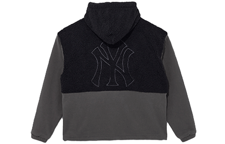 New Era Letter Logo Half-Zip Hoodie Unisex Black 12877430