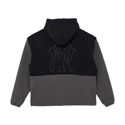 New Era Letter Logo Half-Zip Hoodie Unisex Black 12877430