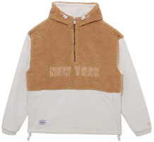 New Era Letter Logo Half-Zip Sweatshirt Unisex Brown 12877429 New Era Letter Logo Half-Zip Sweatshirt Unisex Brown 12877429