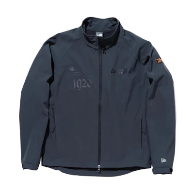 New Era Letter Logo Loose Standing Collar Jacket Unisex - Gray 13368271