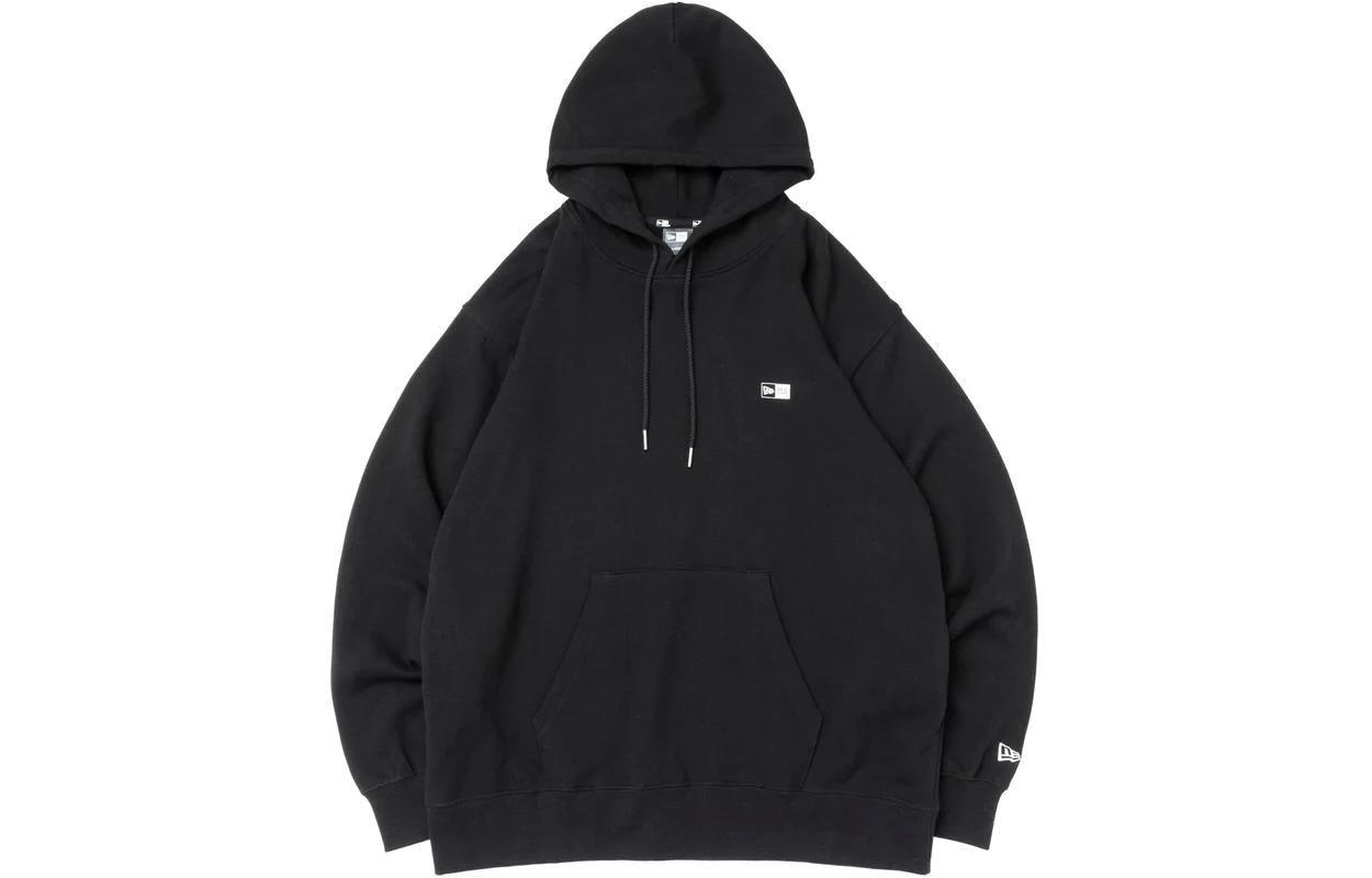 New Era Letter Logo Oversized Hoodie Unisex Black 13330908