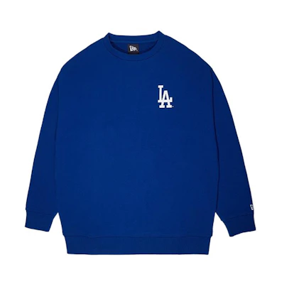 New Era Letter Logo Printed Pullover Sweatshirt Unisex - Blue 12727851