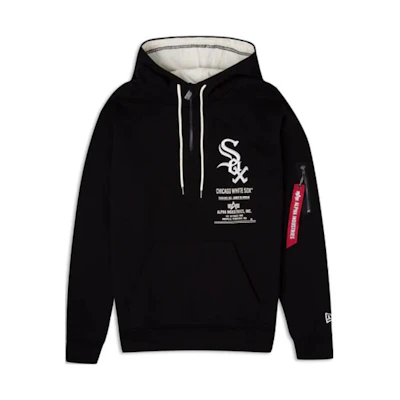New Era Letter Logo Pullover Hoodie Black 60333973