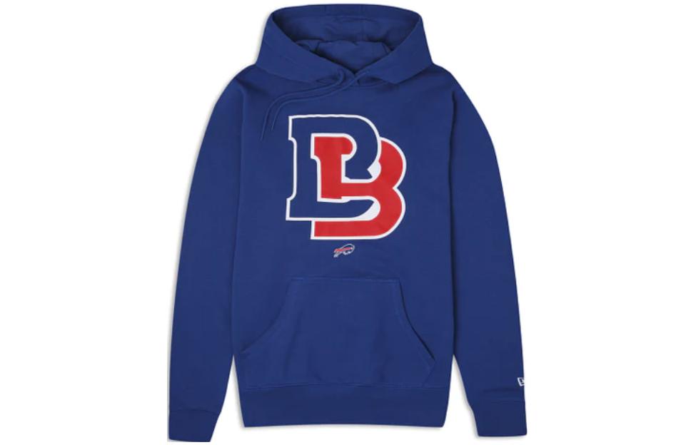 New Era Letter Logo Pullover Hoodie Unisex Blue 13821767