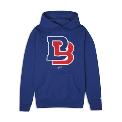 New Era Letter Logo Pullover Hoodie Unisex Blue 13821767