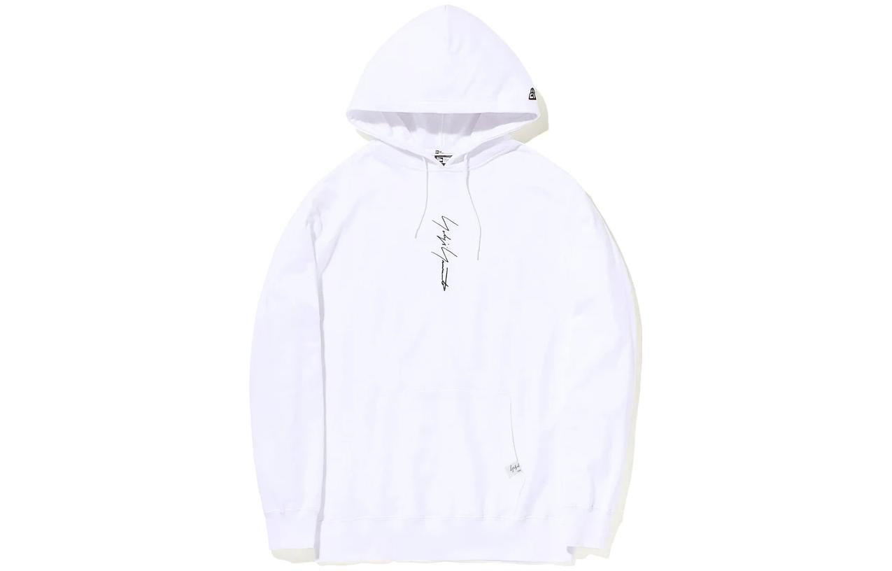 New Era Letter Print Hoodie Unisex White 13056266