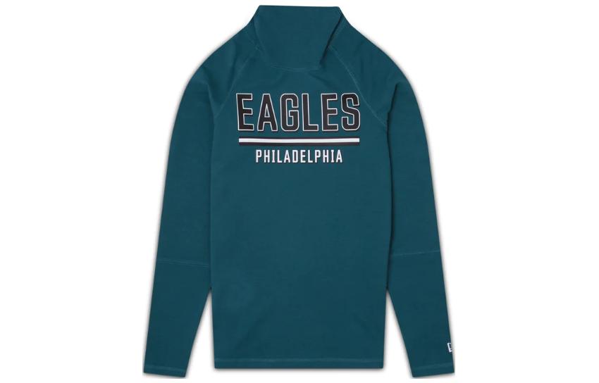 New Era Letter Print Navy Blue Long Sleeve Hoodie 60410476