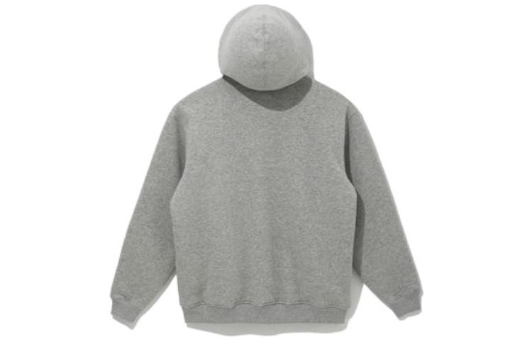 New Era Letter Print Zip Hoodie Unisex - Gray 13338679 圖 4