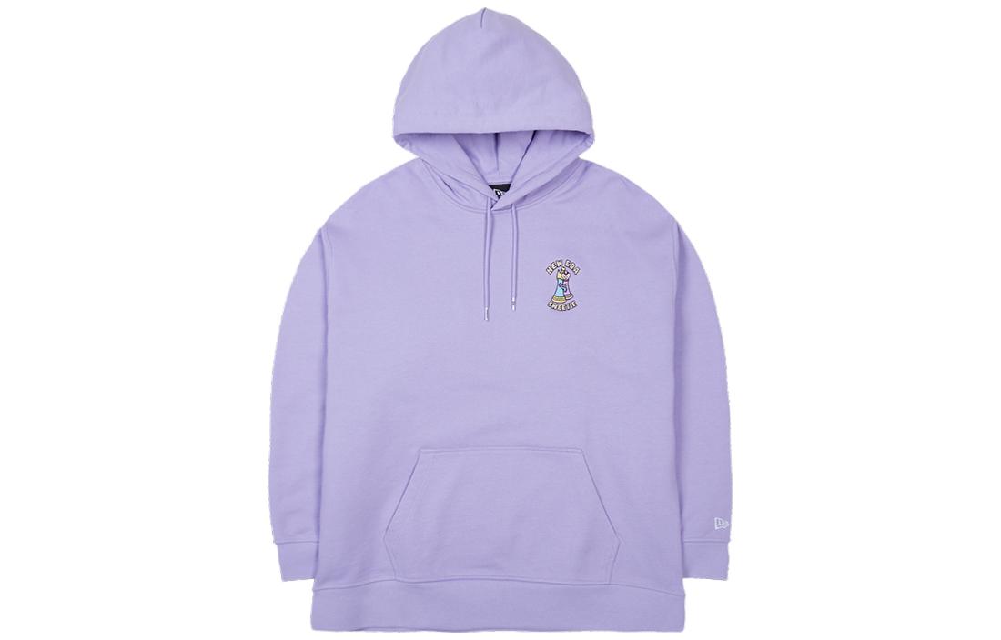New Era Logo Checkerboard Print Pullover Sweatshirt Light Purple 13558571