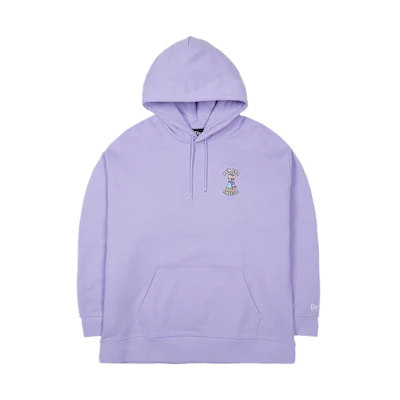 New Era Logo Checkerboard Print Pullover Sweatshirt Light Purple 13558571