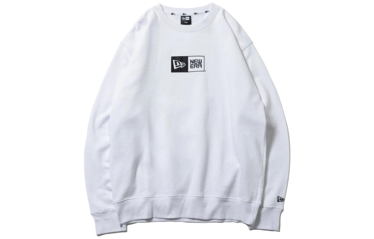 New Era Logo Crewneck Long-Sleeve Sweatshirt Unisex White 12855434