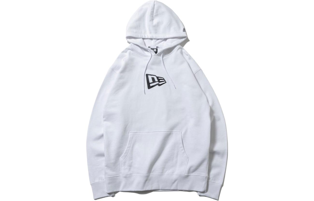 New Era Logo Drawstring Hoodie Unisex White 12855319