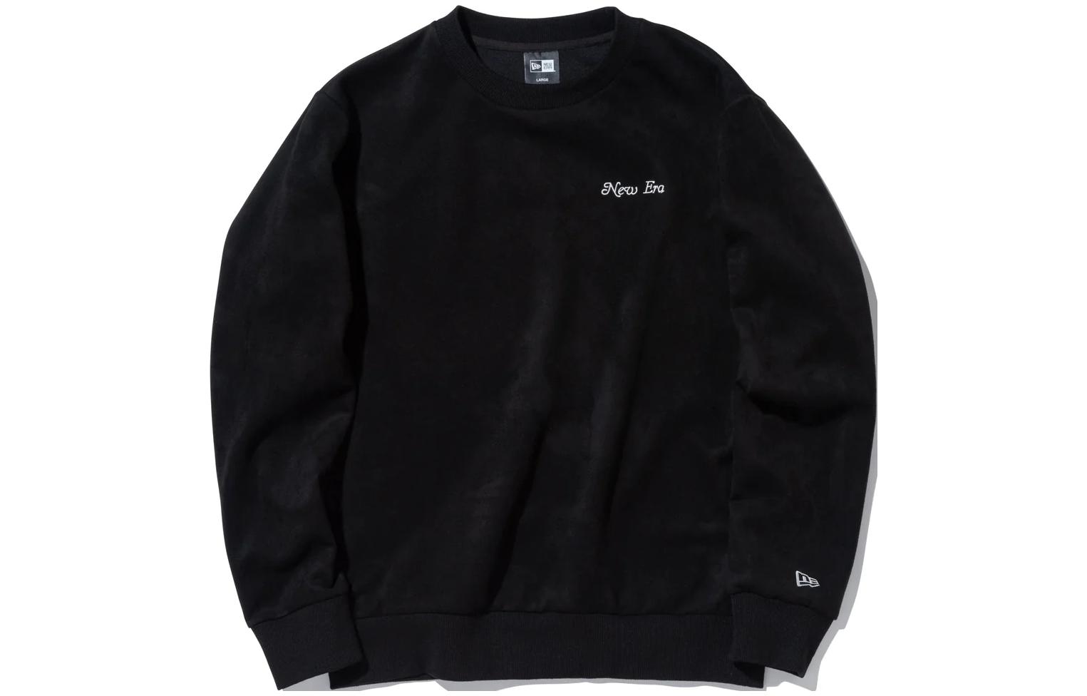New Era Logo Embroidered Crewneck Pullover Sweatshirt Unisex Black 13821761