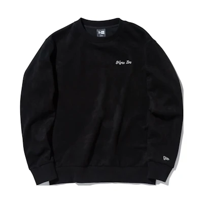 New Era Logo Embroidered Crewneck Pullover Sweatshirt Unisex Black 13821761