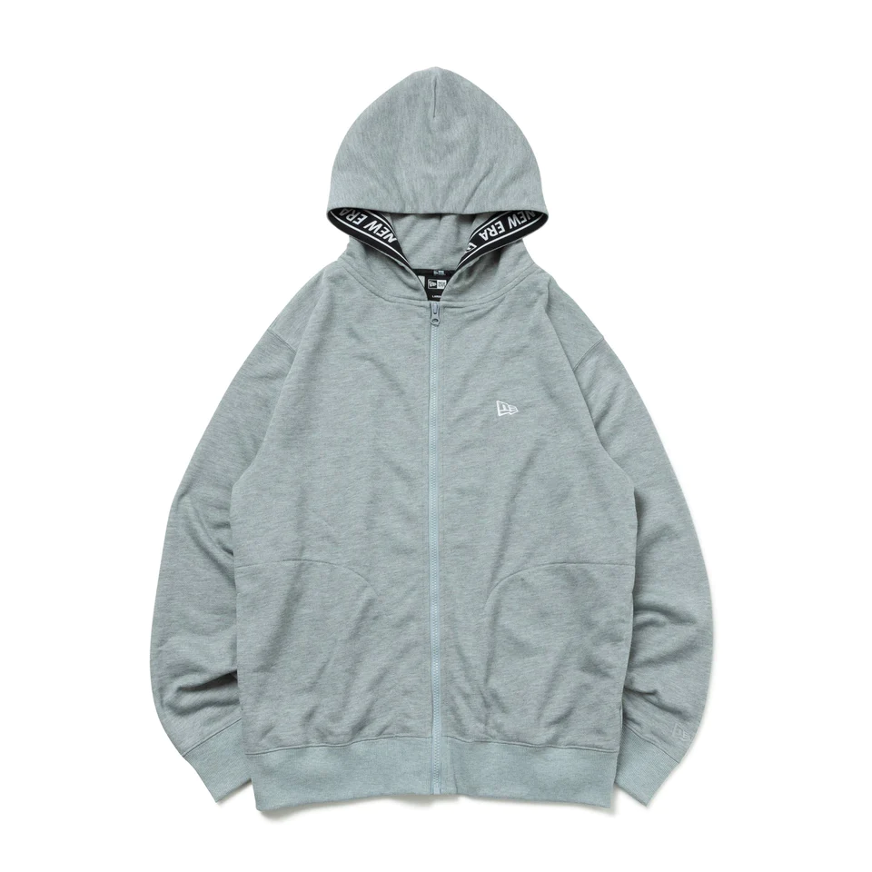 New Era Logo Embroidered Zip Hoodie Unisex - Grey 14122008