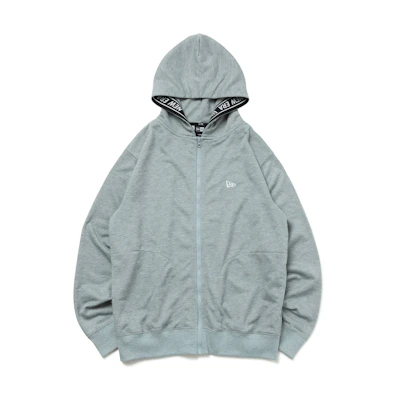 New Era Logo Embroidered Zip Hoodie Unisex - Grey 14122008