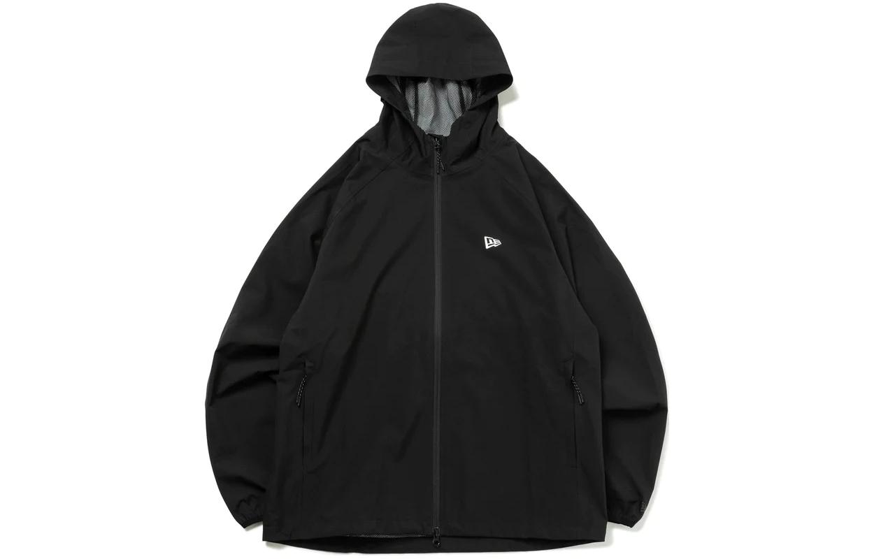 New Era Logo Graphic Zip-Up Hoodie Jacket Unisex Black 14109066