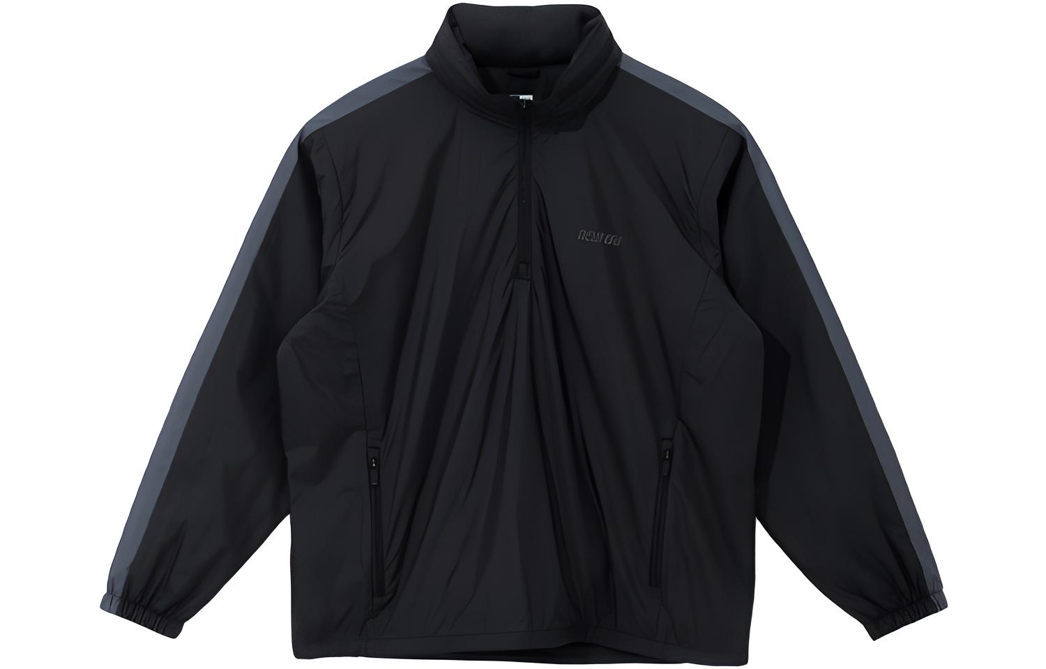 New Era Logo Half-Zip Jacket Unisex Black 12866457