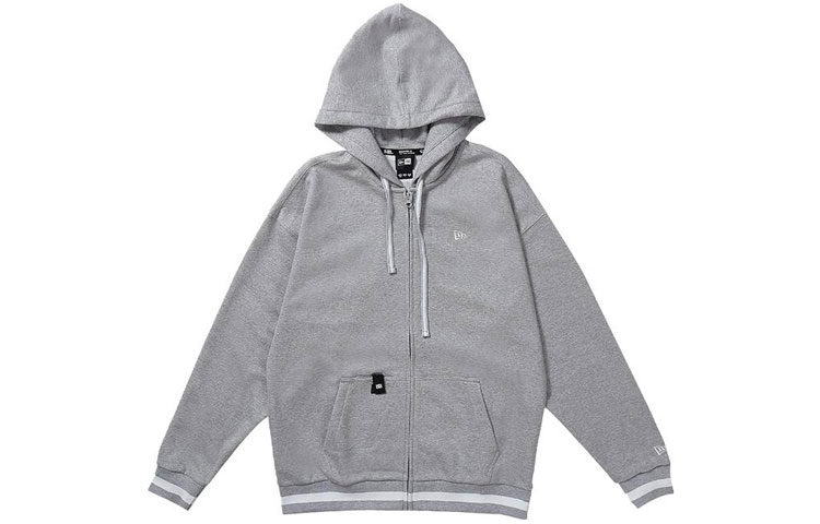 New Era Logo Hoodie Sweatshirt Unisex Gray 12354563