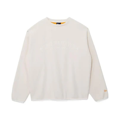 New Era Logo Ivory White Crewneck Sweatshirt Unisex 13038767