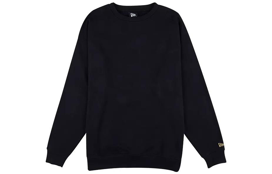 New Era Logo Print Crewneck Sweatshirt Black 12727855