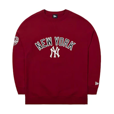 New Era Logo Print Pullover Sweatshirt Unisex Red 60416328