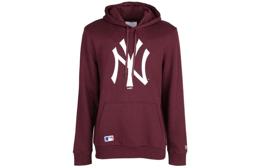 New Era Logo Printed Pullover Hoodie Red 11863699