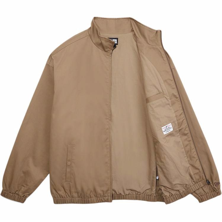 Lookbook ニューエラ ルーズフィット カジュアル レタープリント ユーティリティジャケット ユニセックス カーキ 14529190