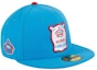 Buy New Era Miami Marlins City Connect Patch Alternate Hat Club Exclusive 59Fifty Fitted Hat Neon Blue