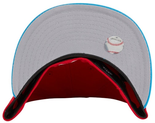 New Era Miami Marlins City Connect Patch Hat Club Exclusive 59Fifty Fitted Hat Red/Neon Blue Lookbook New Era Miami Marlins City Connect Patch Hat Club Exclusive 59Fifty Fitted Hat Red/Neon Blue