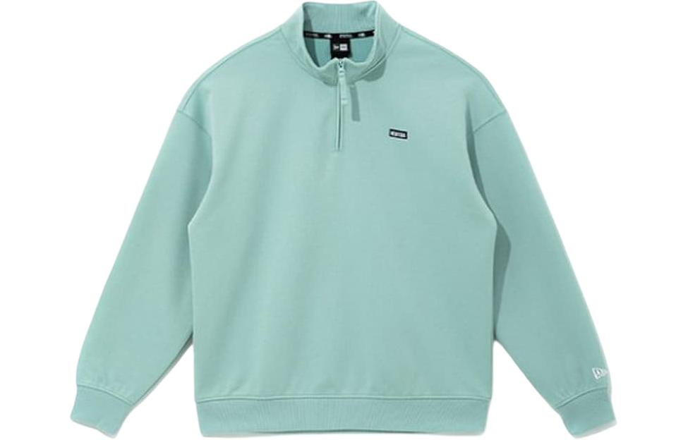 New Era Mint Green Letter Print Pullover Sweatshirt Unisex 12715306