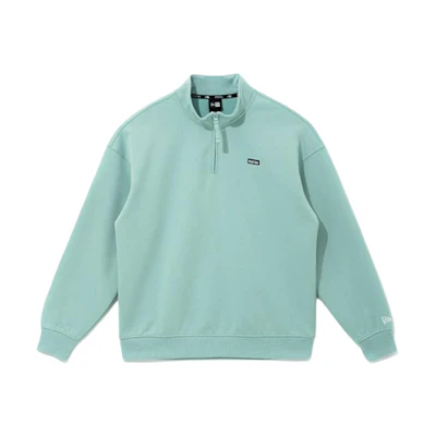 New Era Mint Green Letter Print Pullover Sweatshirt Unisex 12715306