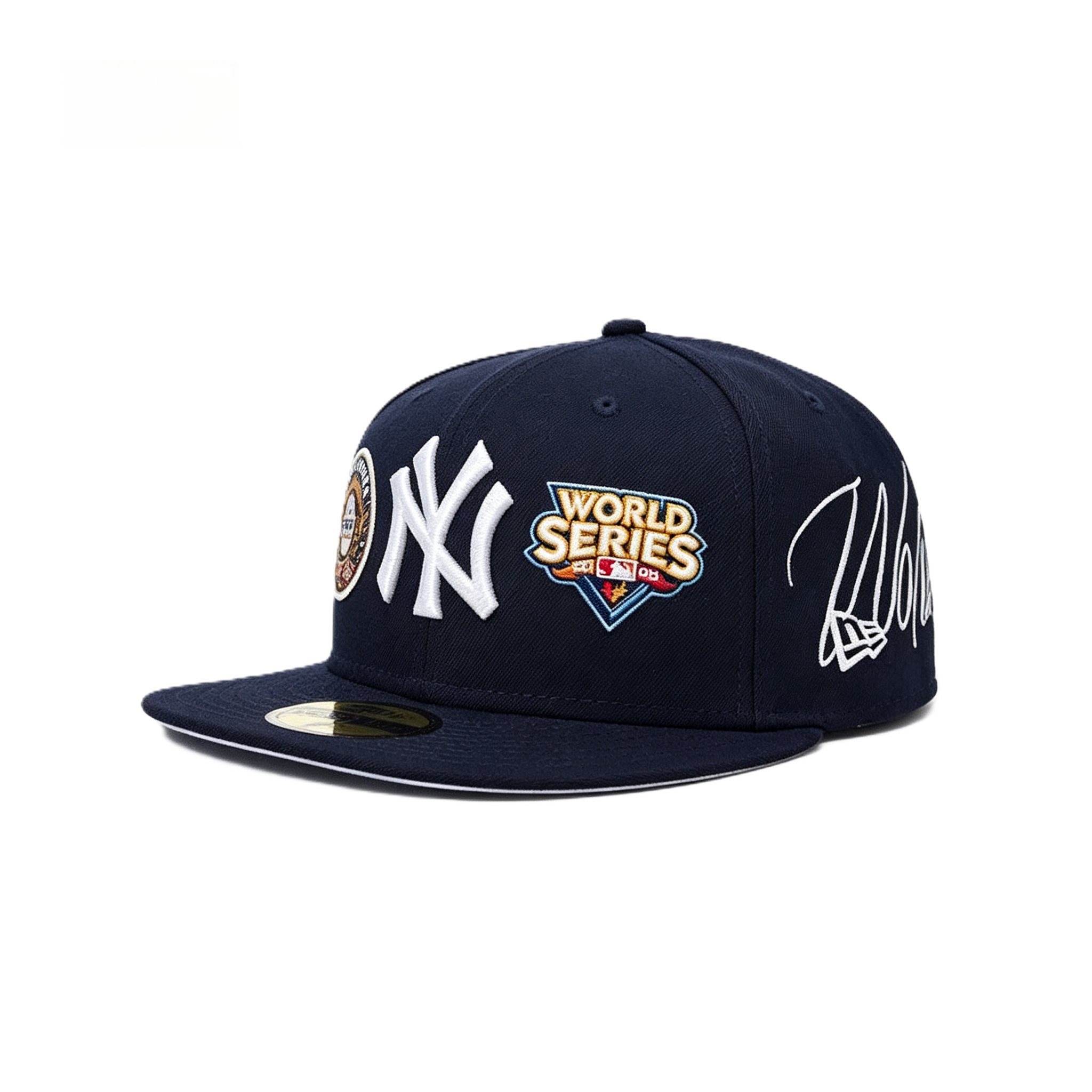 New Era MLB 59FIFTY NY Yankees Navy Championship Logo Cotton Baseball Cap. 13529389