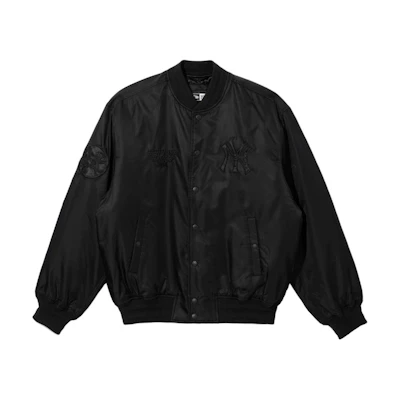 New Era MLB Black Unisex Solid Baseball Collar Snap Button Long Sleeve Jacket 14397945