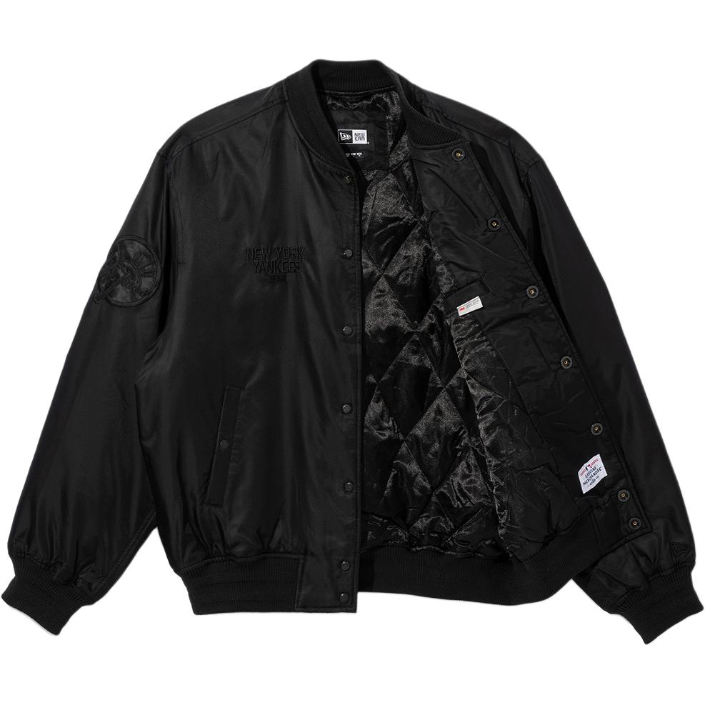 Lookbook New Era MLB 黑色男女棒球領口長袖扣襟外套 14397945