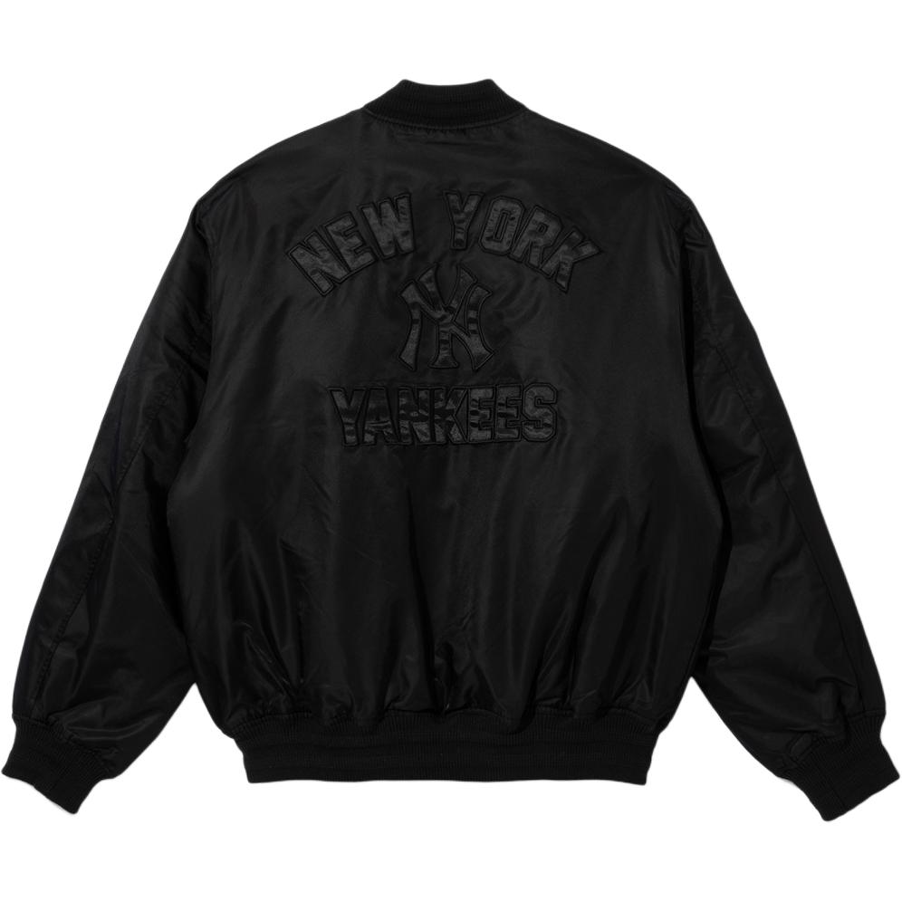 Shop New Era MLB 黑色男女棒球領口長袖扣襟外套 14397945