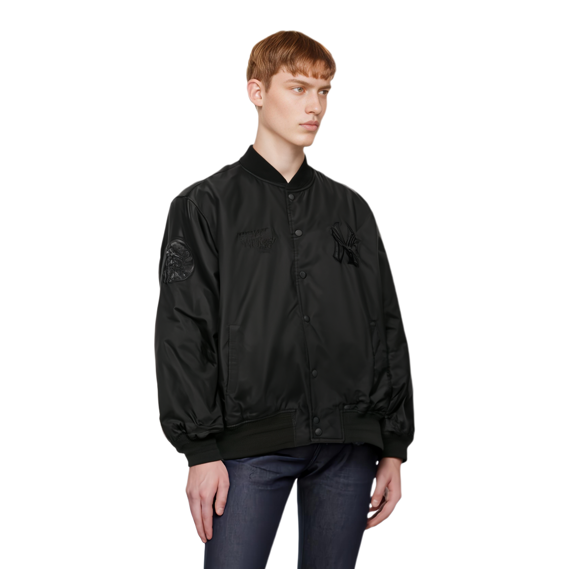 Purchase New Era MLB 黑色男女棒球領口長袖扣襟外套 14397945